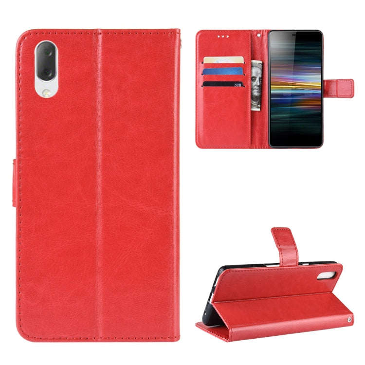 Retro Crazy Horse Texture Horizontal Flip Leather Case for Sony Xperia L3, with Holder & Card Slo...