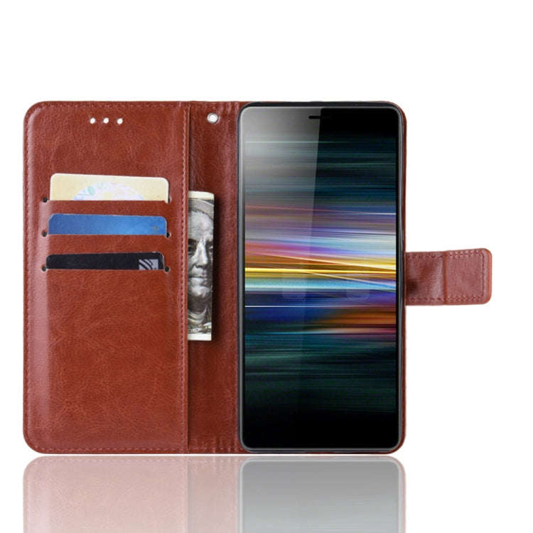 Retro Crazy Horse Texture Horizontal Flip Leather Case for Sony Xperia L3, with Holder & Card Slo...