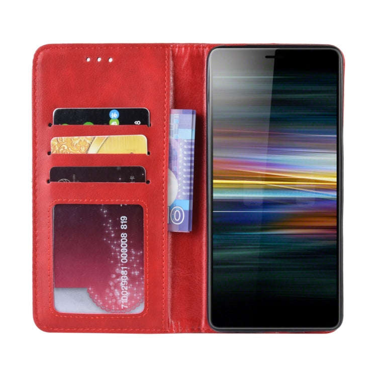 Magnetic Snap Retro Crazy Horse Texture Horizontal Flip Leather Case for Sony Xperia L3, with Hol...