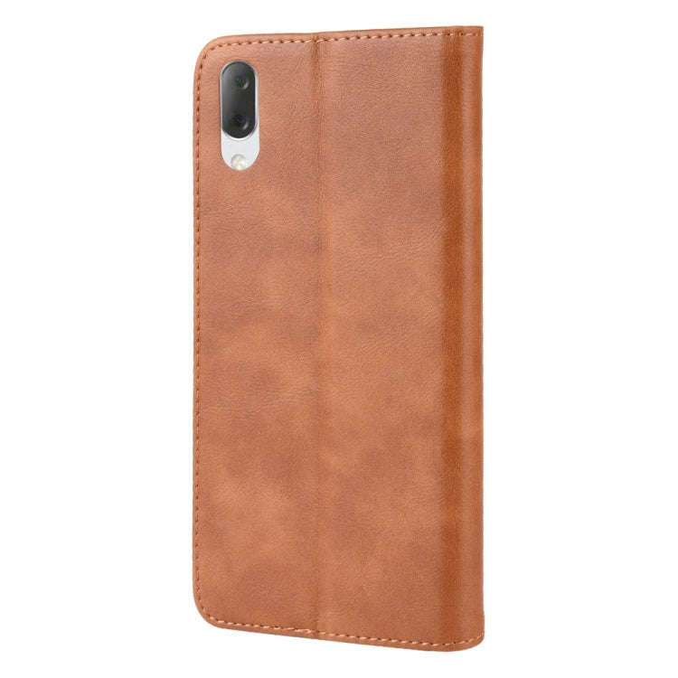 Magnetic Snap Retro Crazy Horse Texture Horizontal Flip Leather Case for Sony Xperia L3, with Hol...