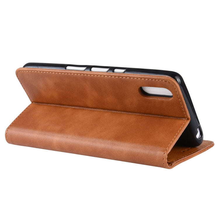 Magnetic Snap Retro Crazy Horse Texture Horizontal Flip Leather Case for Sony Xperia L3, with Hol...
