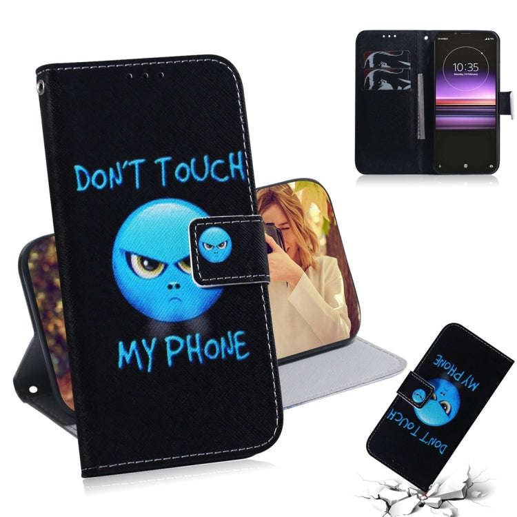 Anger Pattern Coloured Drawing Horizontal Flip Leather Case for Sony Xperia 1, with Holder & Card...