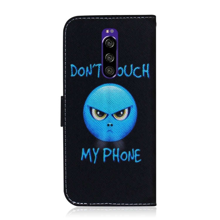Anger Pattern Coloured Drawing Horizontal Flip Leather Case for Sony Xperia 1, with Holder & Card...