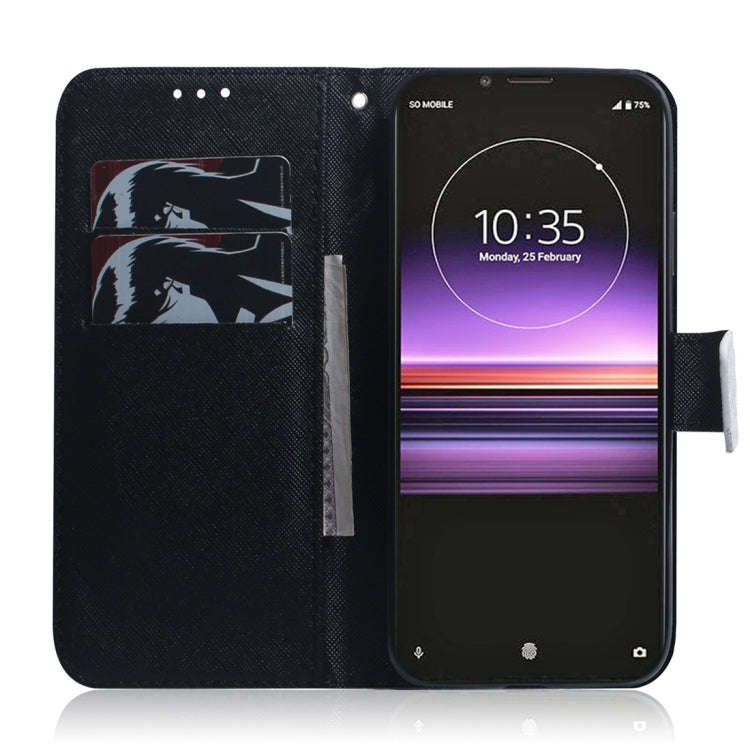 Anger Pattern Coloured Drawing Horizontal Flip Leather Case for Sony Xperia 1, with Holder & Card...
