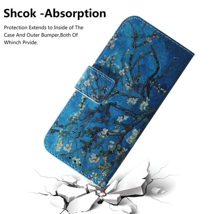 Apricot Flower Pattern Coloured Drawing Horizontal Flip Leather Case for Sony Xperia 10, with Hol...