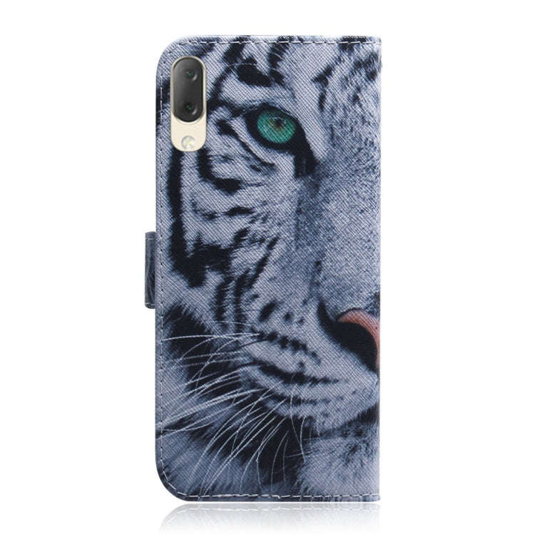 Tiger Pattern Coloured Drawing Horizontal Flip Leather Case for Sony Xperia L3, with Holder & Car...