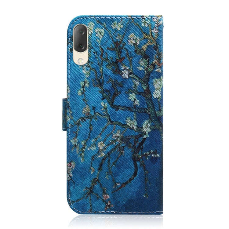 Apricot Flower Pattern Coloured Drawing Horizontal Flip Leather Case for Sony Xperia L3, with Hol...