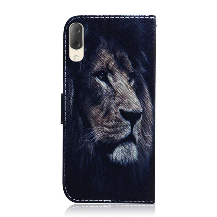 Lion Pattern Coloured Drawing Horizontal Flip Leather Case for Sony Xperia L3, with Holder & Card...