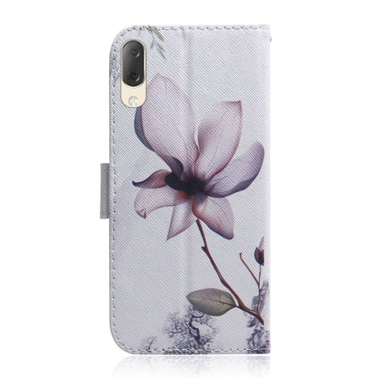 Magnolia Flower Pattern Coloured Drawing Horizontal Flip Leather Case for Sony Xperia L3, with Ho...