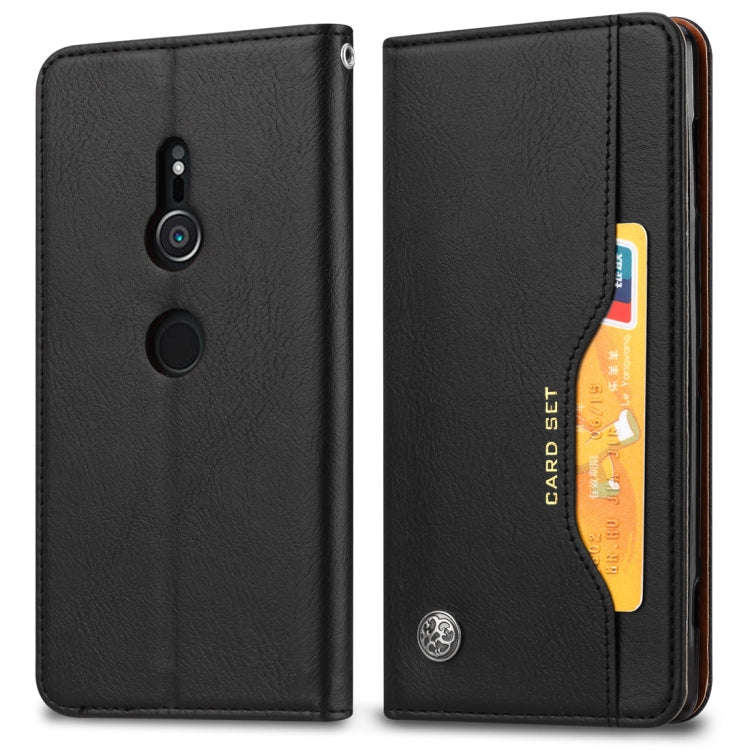 Knead Skin Texture Horizontal Flip Leather Case for Sony Xperia XZ3, with Photo Frame & Holder & ...