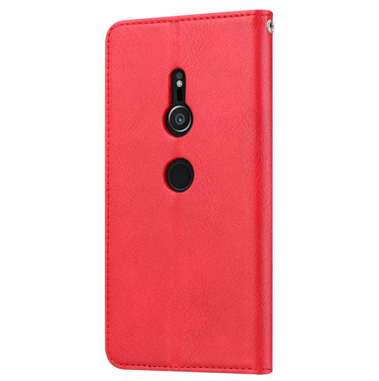 Knead Skin Texture Horizontal Flip Leather Case for Sony Xperia XZ3, with Photo Frame & Holder & ...