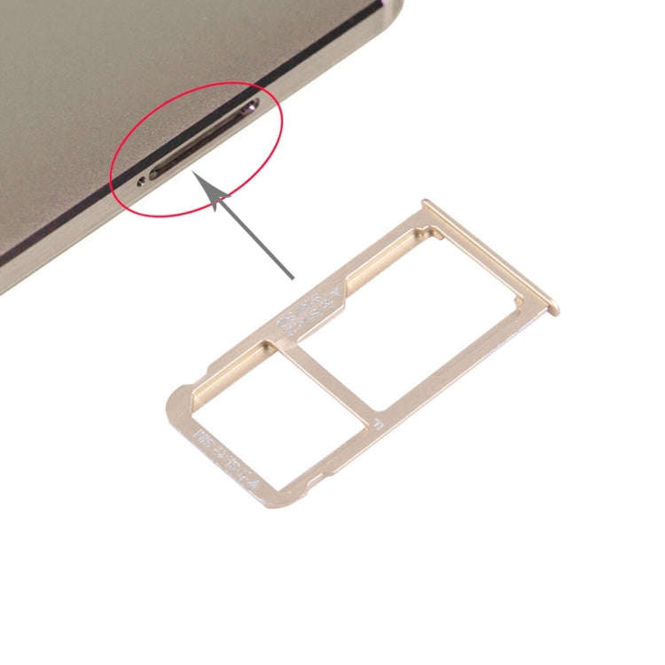 For Huawei Mate 8 Nano SIM + Micro SD / Nano SIM Card Tray(Gold)