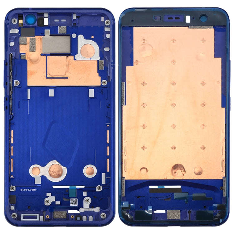 for HTC U11 Front Housing LCD Frame Bezel Plate(Dark Blue)
