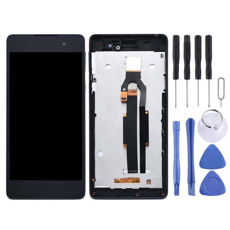 OEM LCD Screen for Sony Xperia E5 F3311 F3313 Digitizer Full Assembly with Frame(Black)