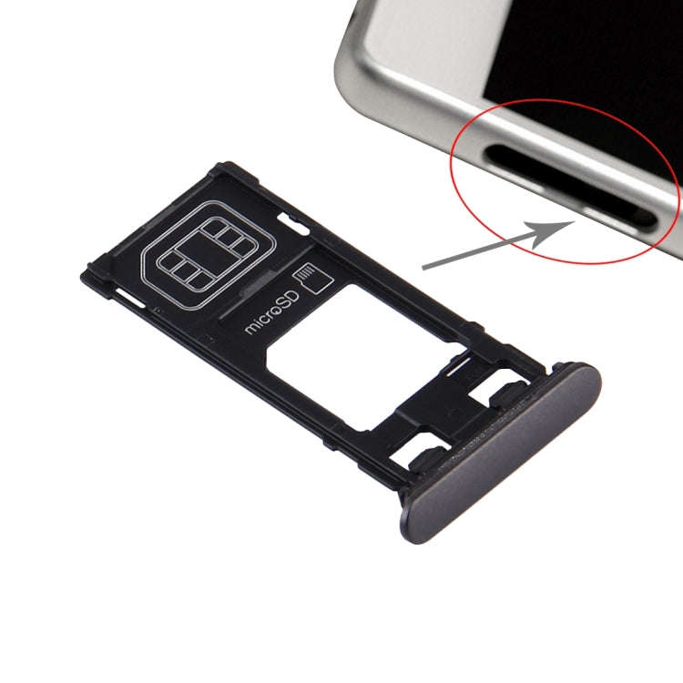 SIM Card Tray + Micro SD Card Tray + Card Slot Port Dust Plug for Sony Xperia X (Single SIM Versi...