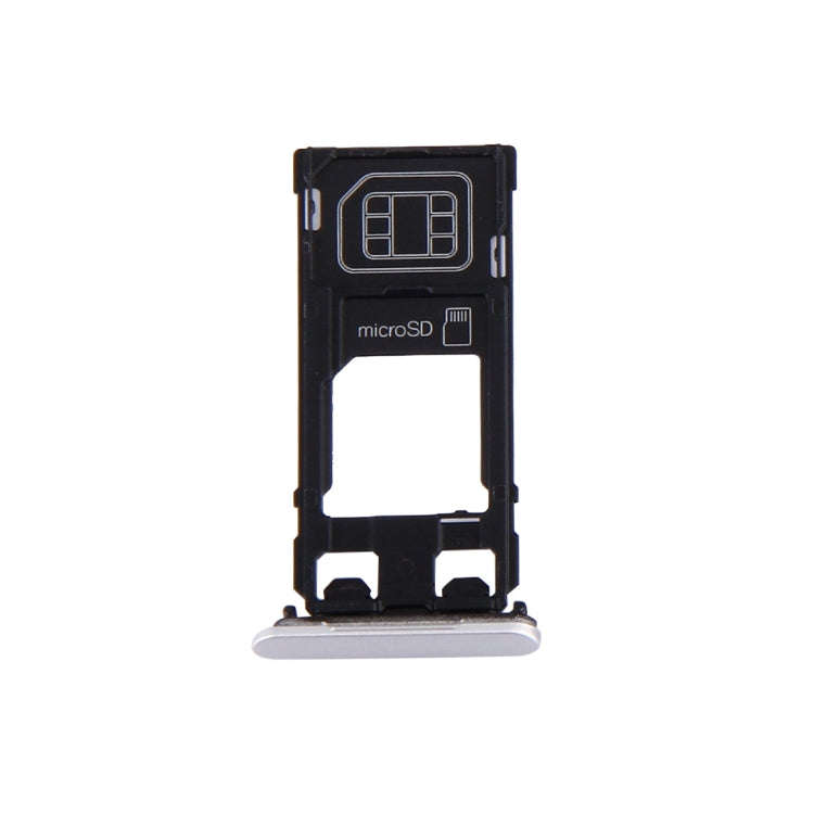 SIM Card Tray + Micro SD Card Tray + Card Slot Port Dust Plug for Sony Xperia X (Single SIM Versi...