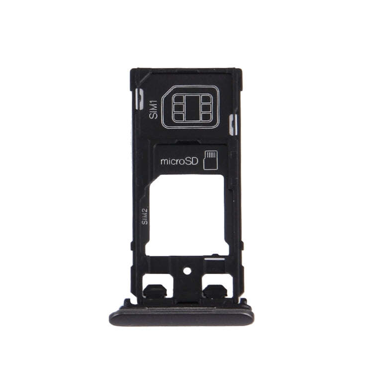 SIM Card Tray + Micro SD / SIM Card Tray + Card Slot Port Dust Plug for Sony Xperia X (Dual SIM V...