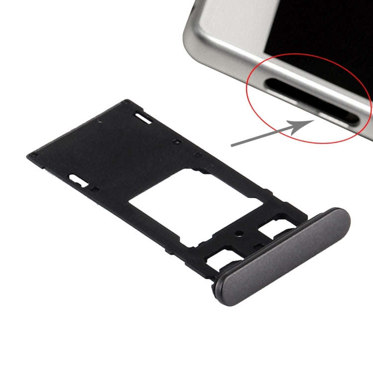 SIM Card Tray + Micro SD / SIM Card Tray + Card Slot Port Dust Plug for Sony Xperia X (Dual SIM V...