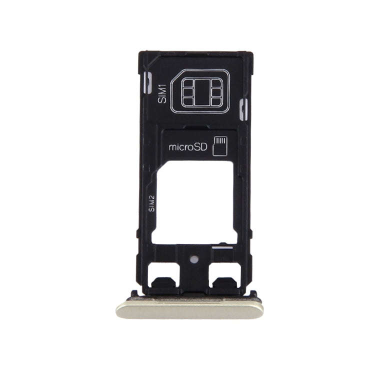 SIM Card Tray + Micro SD / SIM Card Tray + Card Slot Port Dust Plug for Sony Xperia X (Dual SIM V...
