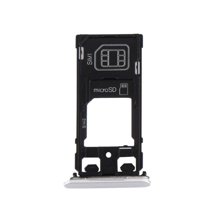 SIM Card Tray + Micro SD / SIM Card Tray + Card Slot Port Dust Plug for Sony Xperia X (Dual SIM V...
