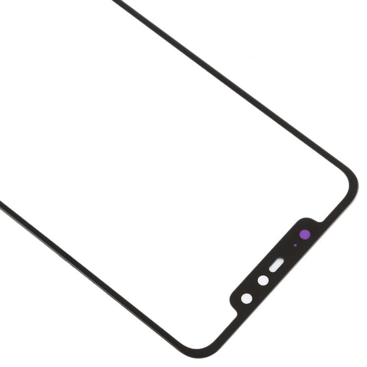Front Screen Outer Glass Lens for Xiaomi Redmi Note 6 Pro(Black)