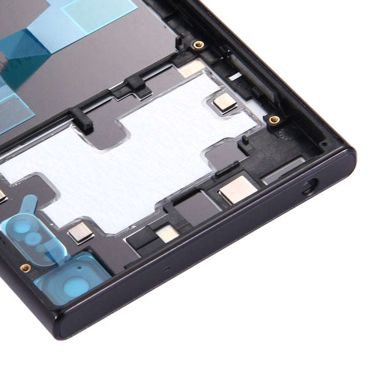 Back Battery Cover + Back Battery Bottom Cover + Middle Frame for Sony Xperia XZ(Black)