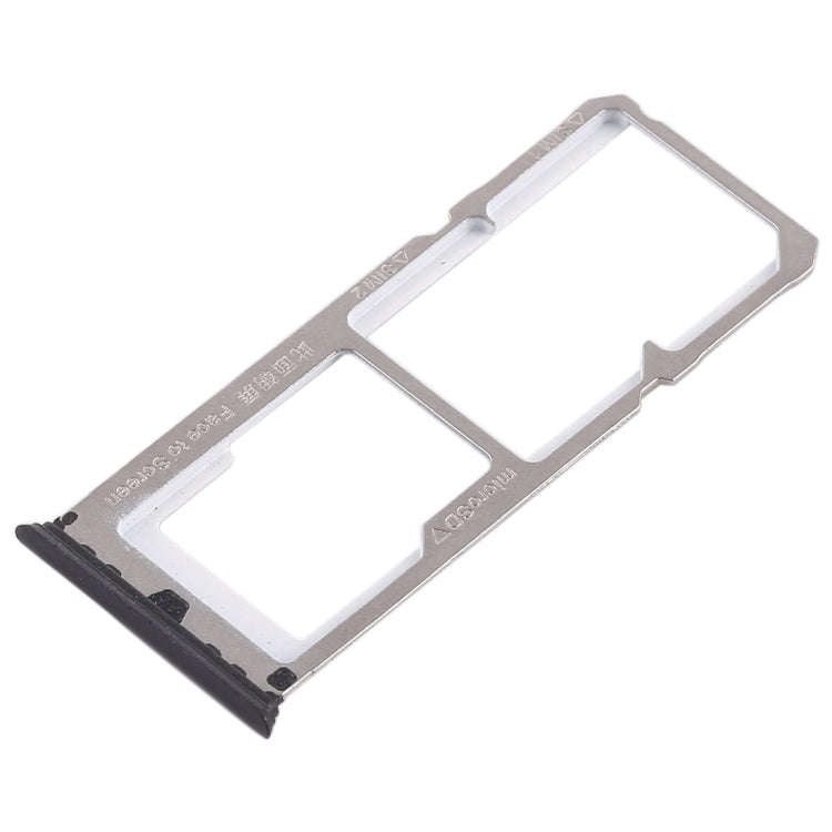 For OPPO A77 2 x SIM Card Tray + Micro SD Card Tray (Black)
