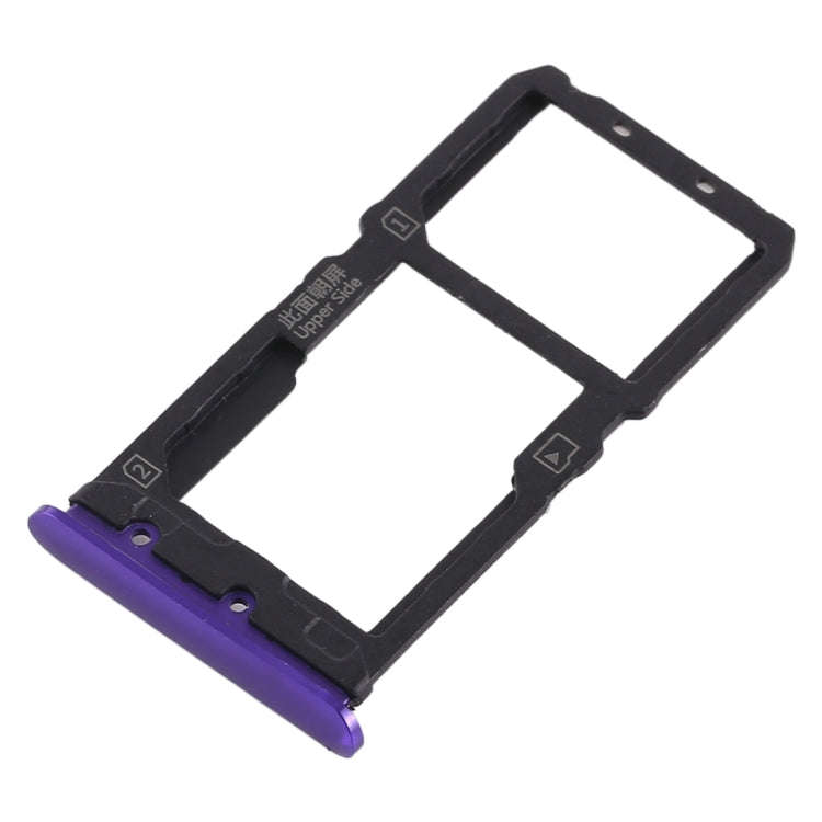For Vivo X21 SIM Card Tray + SIM Card Tray / Micro SD Card Tray (Purple)