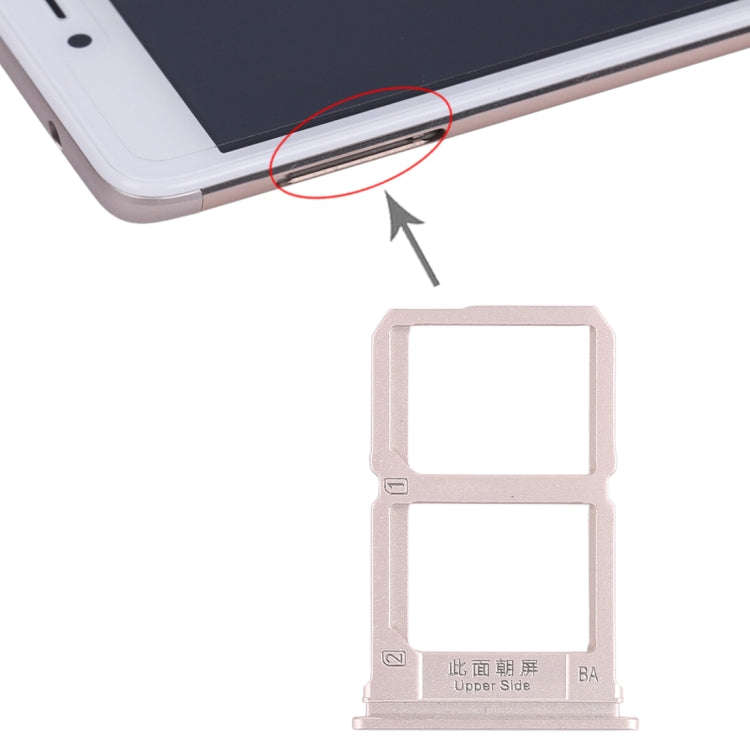 For Vivo X9 2 x SIM Card Tray (Gold)