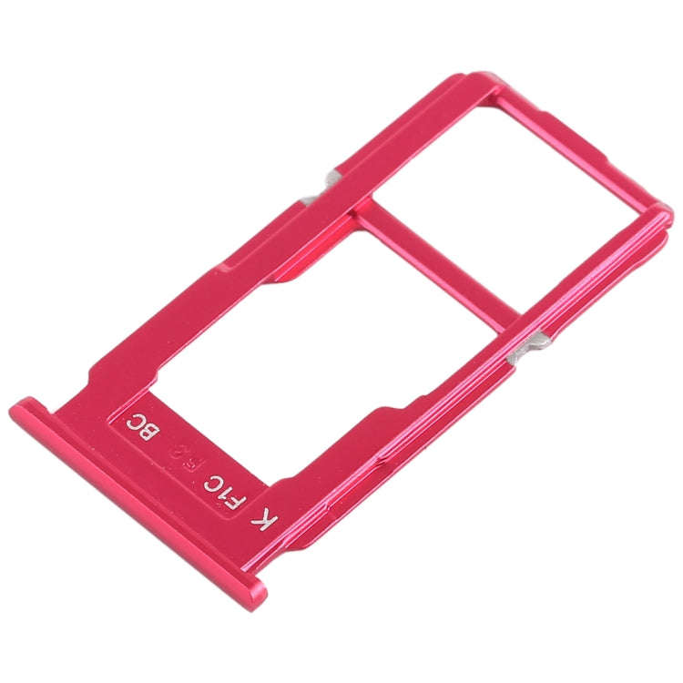 For OPPO R11s SIM Card Tray + SIM Card Tray / Micro SD Card Tray (Red)