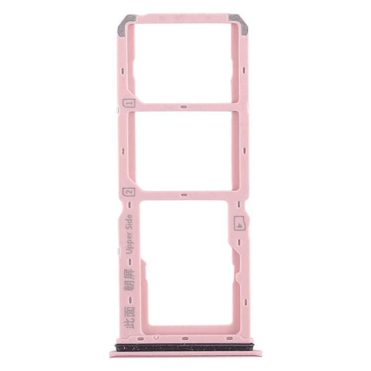 For Vivo Y83 2 x SIM Card Tray + Micro SD Card Tray (Red)