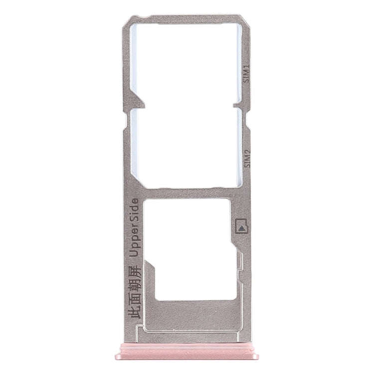 For Vivo Y53 2 x SIM Card Tray + Micro SD Card Tray (Rose Gold)