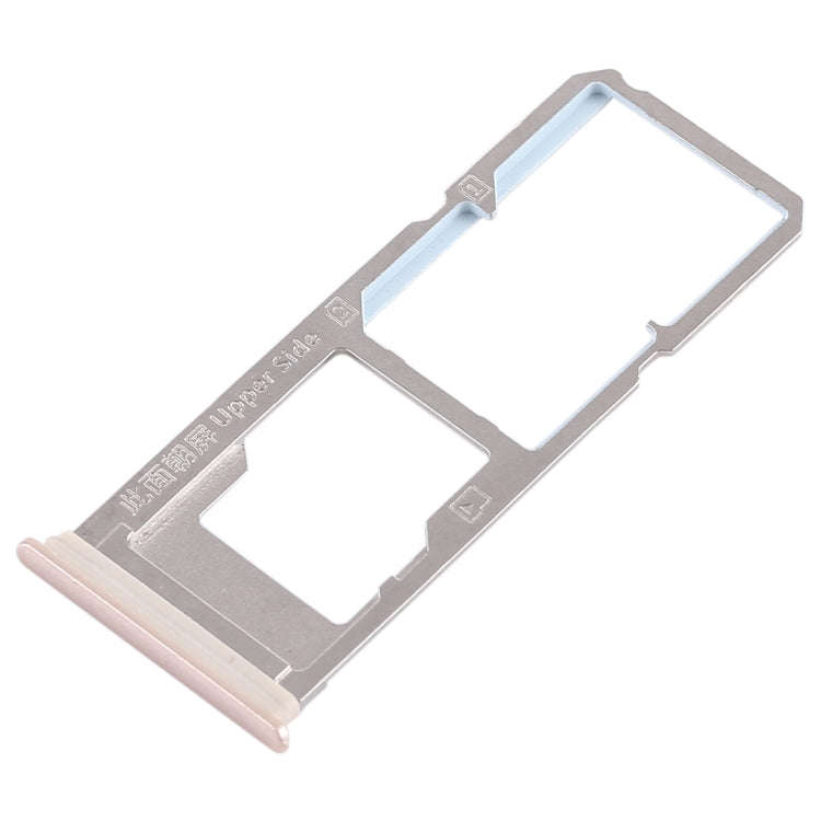 For Vivo Y79 2 x SIM Card Tray + Micro SD Card Tray (Gold)