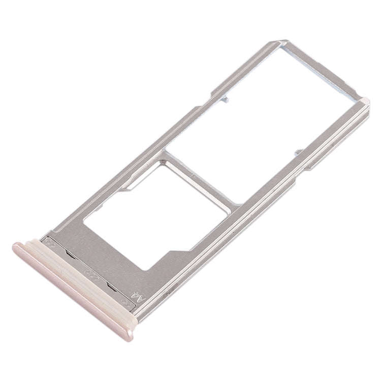 For Vivo Y79 2 x SIM Card Tray + Micro SD Card Tray (Gold)