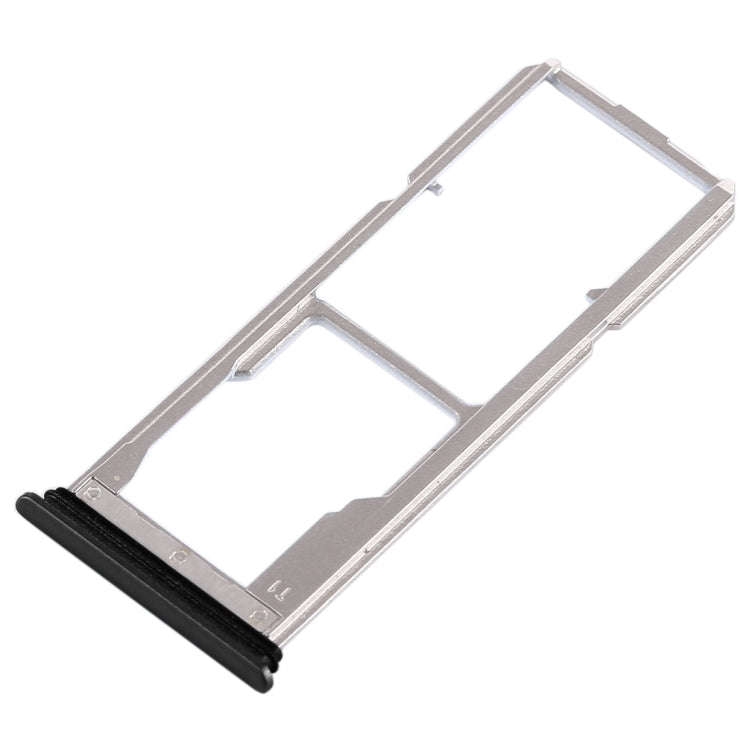 For Vivo Y75 2 x SIM Card Tray + Micro SD Card Tray (Black)