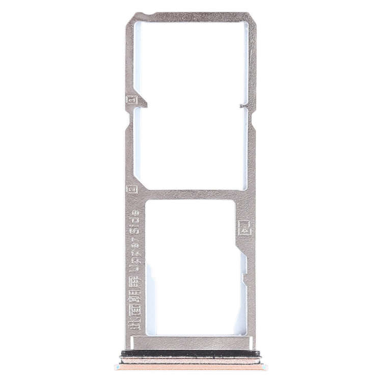 For Vivo Y75 2 x SIM Card Tray + Micro SD Card Tray (Gold)