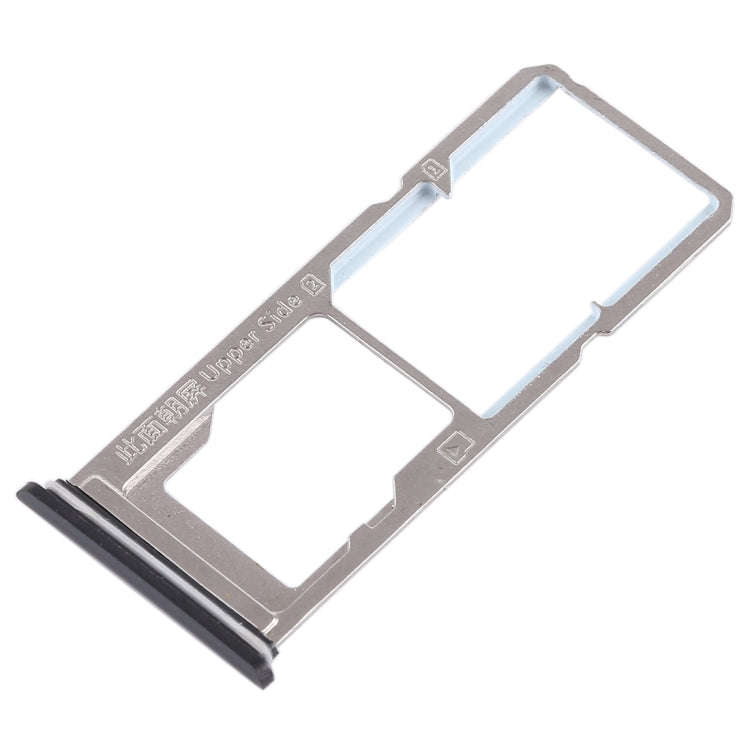 For Vivo Y85 / Z1 / Z1i / V9 Youth / V9 2 x SIM Card Tray + Micro SD Card Tray (Black)