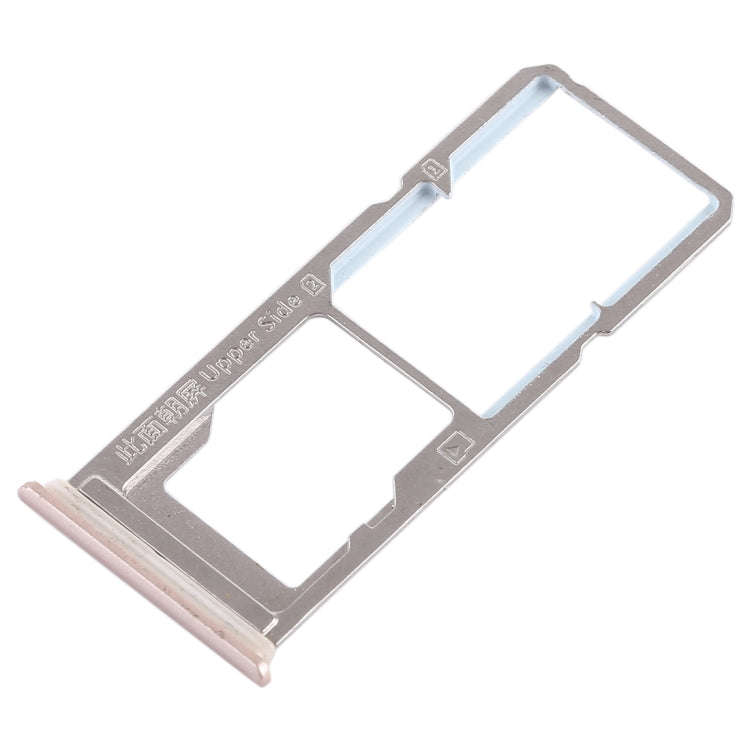 For Vivo Y85 / Z1 / Z1i / V9 Youth / V9 2 x SIM Card Tray + Micro SD Card Tray (Gold)