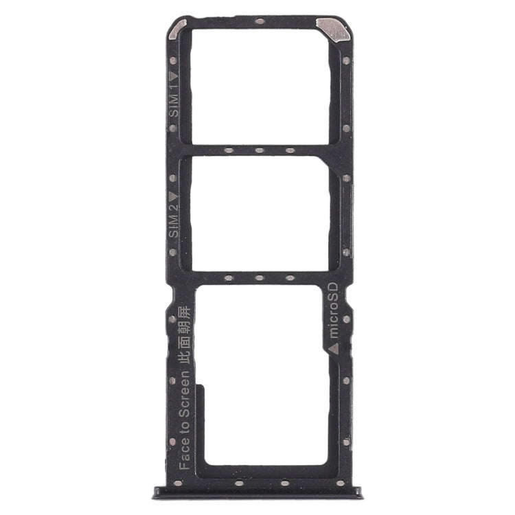 For OPPO A7x / F9 / F9 Pro / Realme 2 Pro 2 x SIM Card Tray + Micro SD Card Tray (Black)