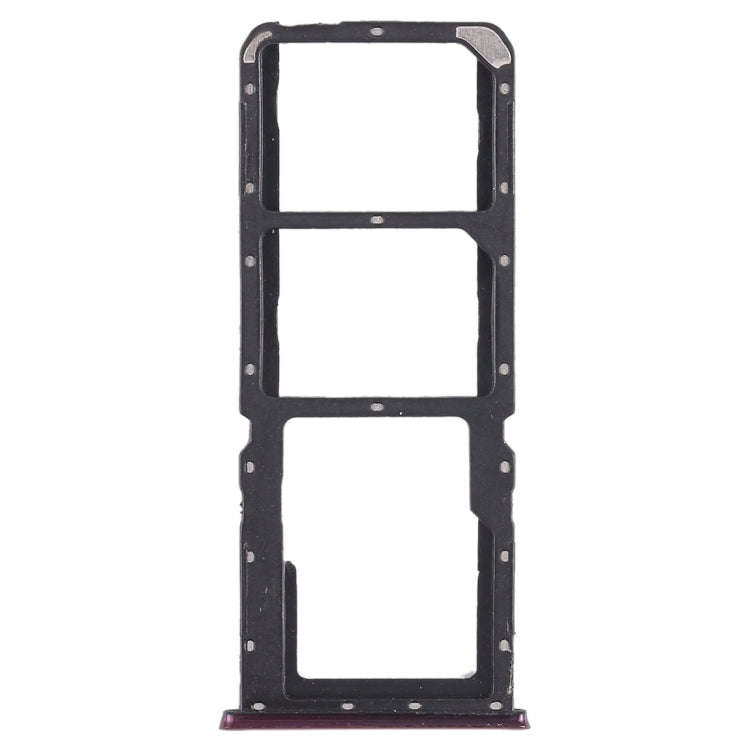 For OPPO A7x / F9 / F9 Pro / Realme 2 Pro 2 x SIM Card Tray + Micro SD Card Tray (Red)