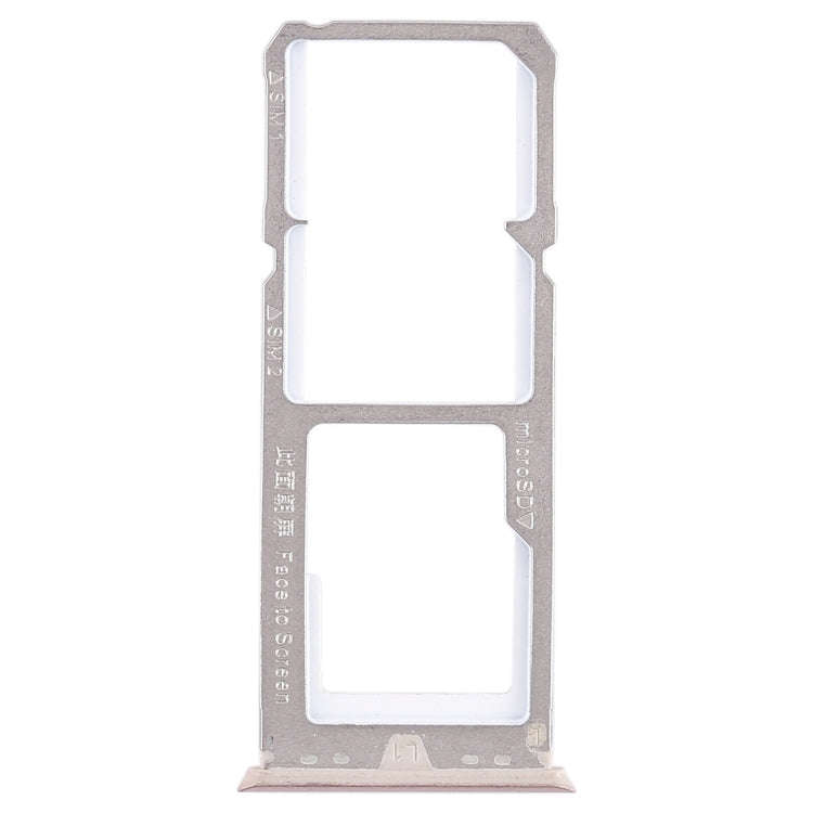 For OPPO A79 2 x SIM Card Tray + Micro SD Card Tray (Gold)