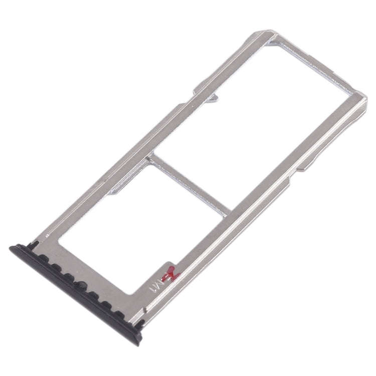 For OPPO A83 2 x SIM Card Tray + Micro SD Card Tray (Black)