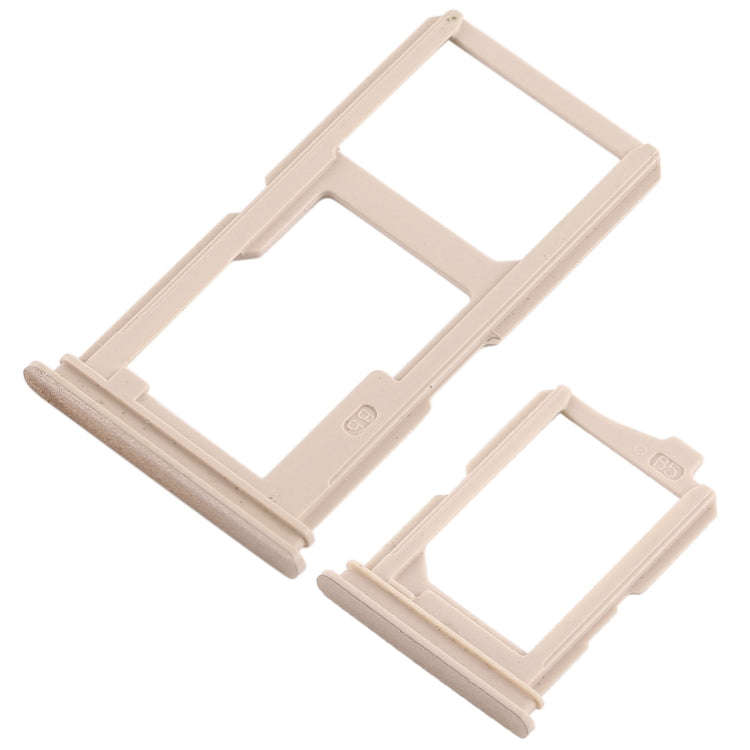 For Vivo Y66 2 x SIM Card Tray + Micro SD Card Tray (Gold)