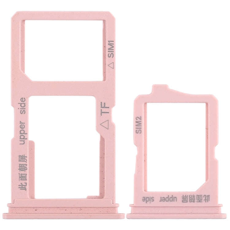 For Vivo Y66 2 x SIM Card Tray + Micro SD Card Tray (Rose Gold)