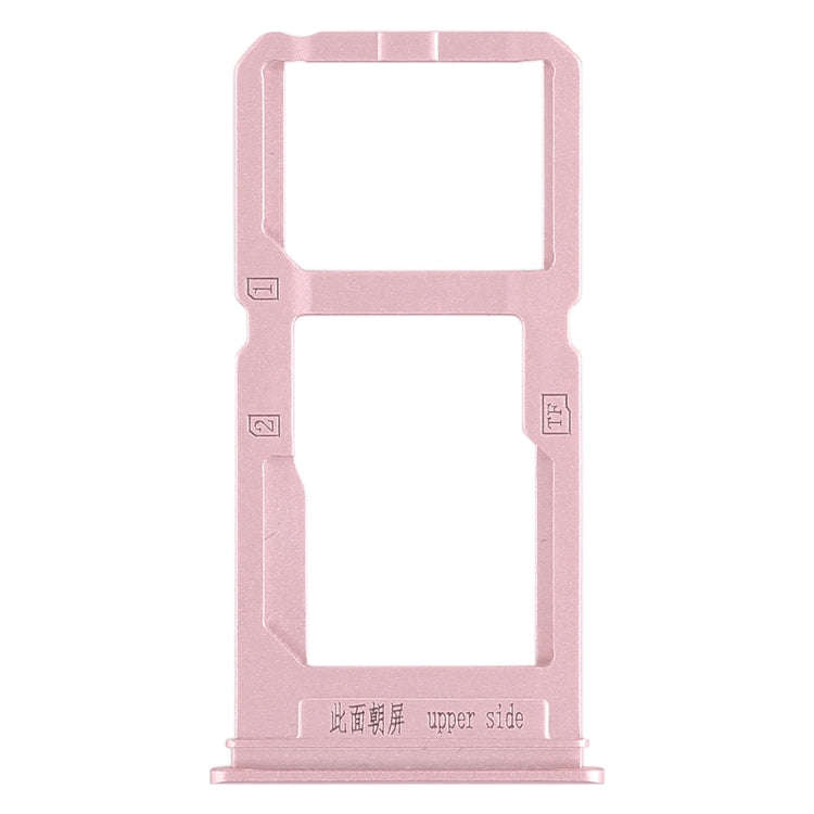 For Vivo X20 Plus SIM Card Tray + SIM Card Tray / Micro SD Card Tray (Rose Gold)