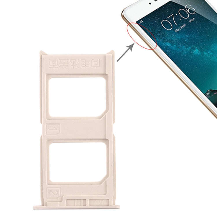 For Vivo V3 2 x SIM Card Tray (Gold)