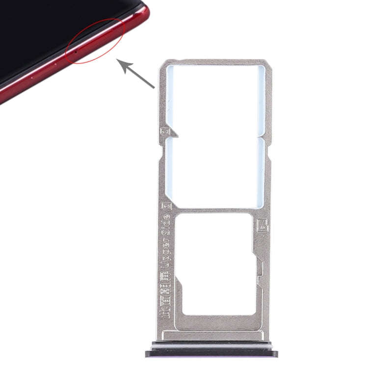 For Vivo Z1 2 x SIM Card Tray + Micro SD Card Tray (Purple)
