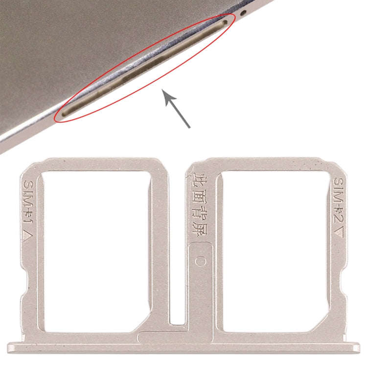 For Vivo Xplay5 2 x SIM Card Tray (Gold)