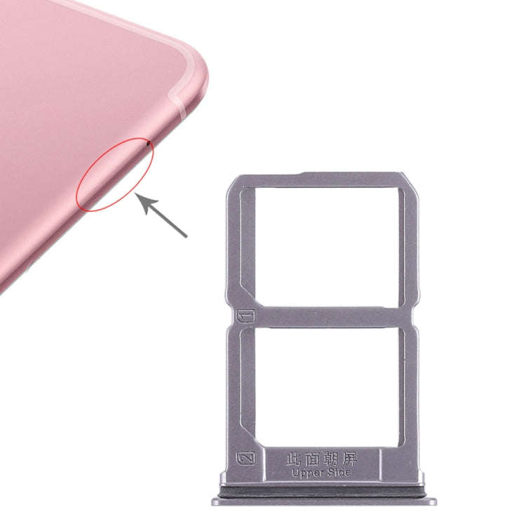 For Vivo X9s 2 x SIM Card Tray (Grey)