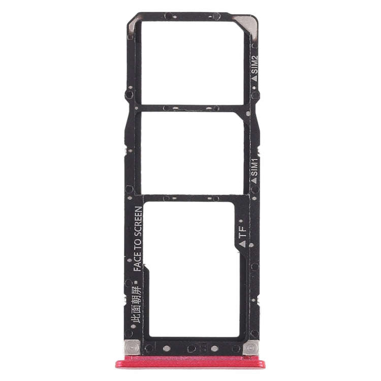 2 x SIM Card Tray + Micro SD Card Tray for Xiaomi Redmi 6 Pro(Red)